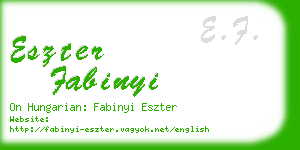 eszter fabinyi business card